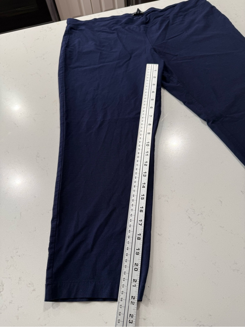Eileen Fisher Women's Navy Pull-On Slim Ankle Pants. Size XL - Picture 4 of 10